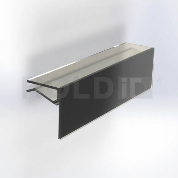 Glass CLiP Profile glass shelf label holder non-adhesive